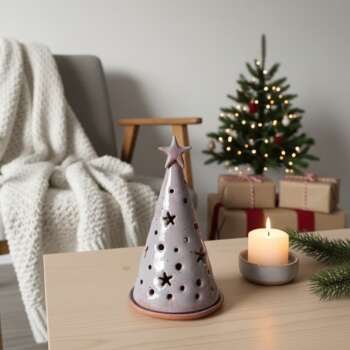 Κεραμικό Γκρι Δοχείο - Δέντρο για Ρεσώ1