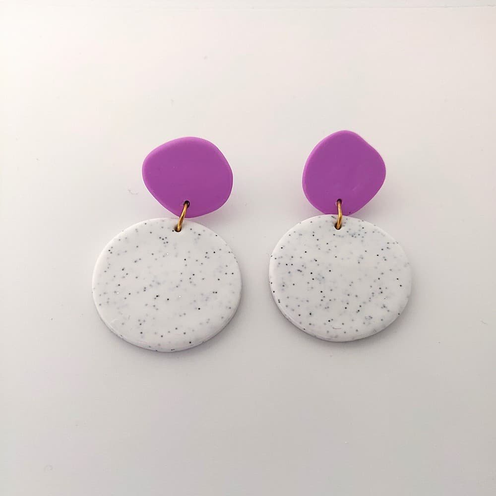 Σκουλαρίκια Purple Granite