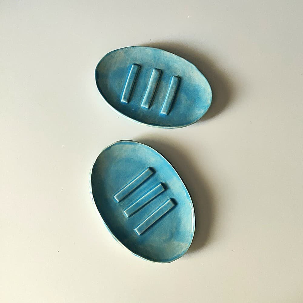 Μπλε Κεραμική Σαπουνοθήκη 2