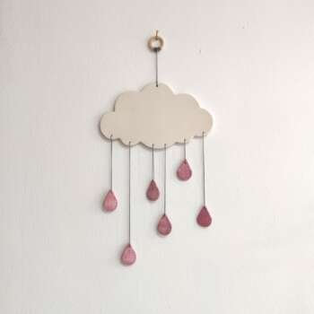 Διακοσμητικό Τοίχου για Παιδικό Δωμάτιο - Σύννεφο με Βροχή 1