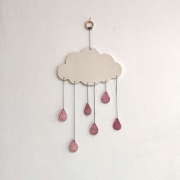 Διακοσμητικό Τοίχου για Παιδικό Δωμάτιο - Σύννεφο με Βροχή 1