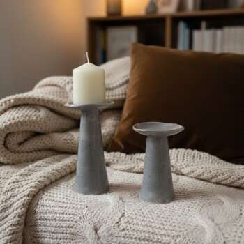 Κεραμικά Κηροπήγια Gray Speckled1