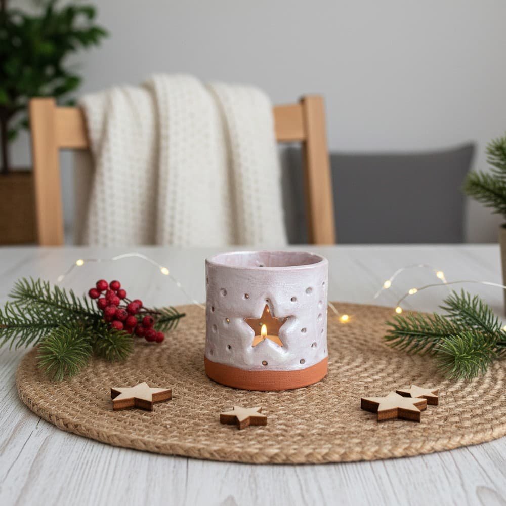 Κεραμικό Κηροπήγιο Star Hygge