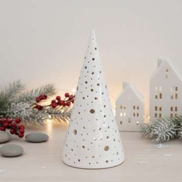 Κεραμικό Λευκό Δοχείο - Δέντρο για Ρεσώ Μεγάλο 1