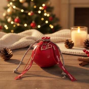 Χριστουγεννιάτικο Γούρι Κόκκινο Ρόδι 1