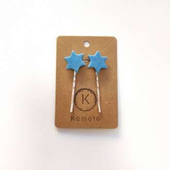 Τσιμπιδάκια Μαλλιών Light Blue Glitter Stars 1