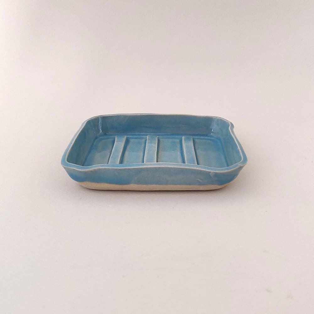 Γαλάζια Κεραμική Σαπουνοθήκη (μεγάλο μέγεθος) 2