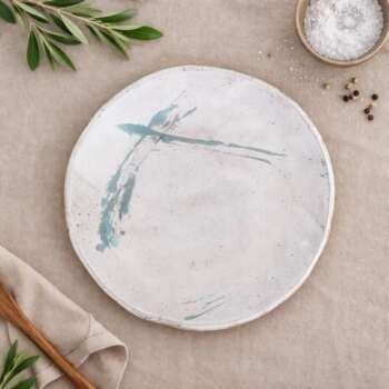 Κεραμικό Πιάτο Light Blue Lines
