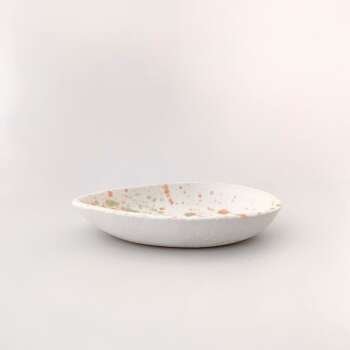 Πασχαλινό Πιατάκι Αυγό με Πιτσιλιές Ροζ-Πράσινο